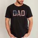 XXL Black Dad Patriotic American Flag Stars and Stripes USA Proud Father Comfort Colors Tee