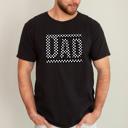Small Black Dad Retro Checkered Heritage Style Icon Print For Dads And Everyday Casual Wardrobe Comfort Colors Tee