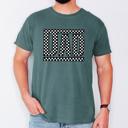 XXXL Blue Spruce Green Dad Retro Checkered Heritage Style Icon Print For Dads And Everyday Casual Wardrobe Comfort Colors Tee