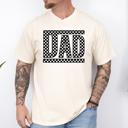 XXL Ivory Cream Dad Retro Checkered Heritage Style Icon Print For Dads And Everyday Casual Wardrobe Comfort Colors Tee