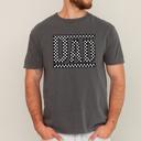 XL Pepper Dark Gray Dad Retro Checkered Heritage Style Icon Print For Dads And Everyday Casual Wardrobe Comfort Colors Tee
