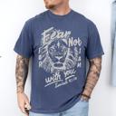  Fear Not, For I Am With You, Lion Bible Verse Faith Motto Inspirational Comfort Colors Tee