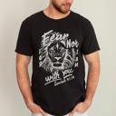 XXXL Black Fear Not, For I Am With You, Lion Bible Verse Faith Motto Inspirational Comfort Colors Tee