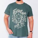 XL Blue Spruce Green Fear Not, For I Am With You, Lion Bible Verse Faith Motto Inspirational Comfort Colors Tee