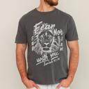 Small Pepper Dark Gray Fear Not, For I Am With You, Lion Bible Verse Faith Motto Inspirational Comfort Colors Tee