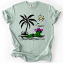 XL Sage Hot Girl Summer, Funny Frog, Howdy, Beach, Summer, Sunshine Vibes Comfort Colors Tee