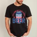 Small Black It's A Bad Day To Be A Cold Beer Flag Patriotic Edition Graphic Comfort Colors Tee