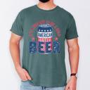 XL Blue Spruce Green It's A Bad Day To Be A Cold Beer Flag Patriotic Edition Graphic Comfort Colors Tee