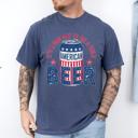 Large Denim Blue It's A Bad Day To Be A Cold Beer Flag Patriotic Edition Graphic Comfort Colors Tee
