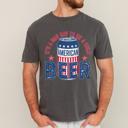 Small Pepper Dark Gray It's A Bad Day To Be A Cold Beer Flag Patriotic Edition Graphic Comfort Colors Tee
