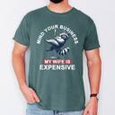 XL Blue Spruce Green Mind Your Business My Wife Is Expensive Raccoon Dad Humor Graphic Comfort Colors Tee