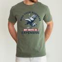 XXXL Moss Dark Green Mind Your Business My Wife Is Expensive Raccoon Dad Humor Graphic Comfort Colors Tee