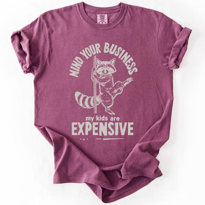 Mind Your Business, My Kids Are Expensive, Funny, Work Edition Comfort Colors Tee
