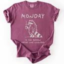XL Berry Red Monday Raccoon Coffee Funny Everyday Morning Struggle Humor Edition Comfort Colors Tee