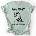 XXL Sage Monday Raccoon Coffee Funny Everyday Morning Struggle Humor Edition Comfort Colors Tee