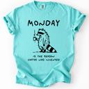 XXXL Chalky Mint Monday Raccoon Coffee Funny Everyday Morning Struggle Humor Edition Comfort Colors Tee