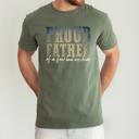 Medium Moss Dark Green Proud Father Of A Few Bad Ass Kids Dad Life Edition Forever Strong Comfort Colors Tee