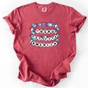 Medium Crimson Red USA America Friendship Bracelets Patriotic Fourth Of July American Pride Comfort Colors Tee
