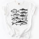  Vintage Fish Retro Print Classic Fishing Theme Angler Artwork For Fishermen And Outdoor Lovers Comfort Colors Tee