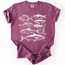  Vintage Fish Retro Print Classic Fishing Theme Angler Artwork For Fishermen And Outdoor Lovers Comfort Colors Tee