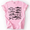 Small Blossom Light Pink Vintage Fish Retro Print Classic Fishing Theme Angler Artwork For Fishermen And Outdoor Lovers Comfort Colors Tee