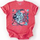  Watercolor Fish Gorgeous Summer Beach Sunshine Ocean Breeze Seaside Vibes Coastal Calm Comfort Colors Tee