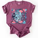 XL Berry Red Watercolor Fish Gorgeous Summer Beach Sunshine Ocean Breeze Seaside Vibes Coastal Calm Comfort Colors Tee