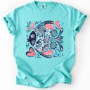 XXXL Chalky Mint Watercolor Fish Gorgeous Summer Beach Sunshine Ocean Breeze Seaside Vibes Coastal Calm Comfort Colors Tee