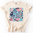 XL Ivory Cream Watercolor Fish Gorgeous Summer Beach Sunshine Ocean Breeze Seaside Vibes Coastal Calm Comfort Colors Tee