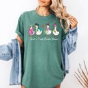 XL Light Green Just A First Grade Goose Teacher Back To School Bow First Day Teacher Appreciation Comfort Colors Tee