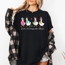 Medium Black Just A Fourth Grade Goose Teacher Back To School First Day Edition Comfort Colors Tee