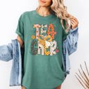 Large Light Green Teacher Retro Bow Coquette Back to School First Day of School Boho Comfort Colors Tee