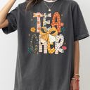 Small Pepper Dark Gray Teacher Retro Bow Coquette Back to School First Day of School Boho Comfort Colors Tee