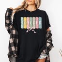 XL Black Teacher, Wildflowers, Bow Back to School First Day of School Edition Comfort Colors Tee