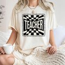  Teacher Checkered Back To School First Day Of School Cute Teacher Appreciation Comfort Colors Tee