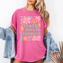 XXXL Crunchberry Pink Teach Love Inspire Boho Back to School First Day of School Collection Comfort Colors Tee