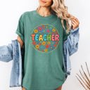 XXXL Light Green Teacher Floral Retro Back To School First Day Of School Teacher Appreciation Coquette Comfort Colors Tee