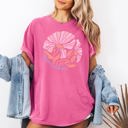 XXL Crunchberry Pink Helping Little Minds Boho Floral Back To School First Day Teacher Appreciation Comfort Colors Tee