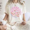Small Ivory Cream Helping Little Minds Boho Floral Back To School First Day Teacher Appreciation Comfort Colors Tee