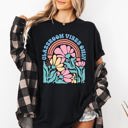 Large Black Classroom Vibes Only Boho Floral Back To School First Day Of School Teacher Appreciation Coquette Comfort Colors Tee