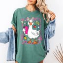  Teacher Goose Floral Coffee First Day Of School Teacher Appreciation Comfort Colors Tee