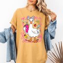  Teacher Goose Floral Coffee First Day Of School Teacher Appreciation Comfort Colors Tee