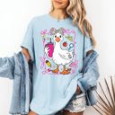 XL Chambray Baby Blue Teacher Goose Floral Coffee First Day Of School Teacher Appreciation Comfort Colors Tee