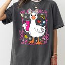 Medium Pepper Dark Gray Teacher Goose Floral Coffee First Day Of School Teacher Appreciation Comfort Colors Tee
