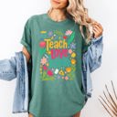XXL Light Green Teach Love Inspire Floral Boho Retro First Day of School Teacher Appreciation Coquette Comfort Colors Tee