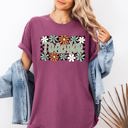XXXL Berry Red Teacher Checkered Floral Boho Retro First Day Of School Teacher Appreciation Coquette Comfort Colors Tee