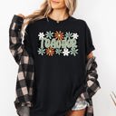 Small Black Teacher Checkered Floral Boho Retro First Day Of School Teacher Appreciation Coquette Comfort Colors Tee