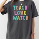 XXXL Pepper Dark Gray Teach Love Watch First Day Of School Teacher Appreciation Edition Comfort Colors Tee