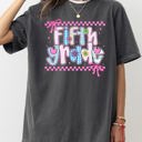  Fifth Grade Teacher Retro Checkered Back to School First Day Edition Comfort Colors Tee