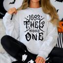  1692 They Missed One Salem Spooky Witch Halloween Night Edition Deluxe Cozy Graphic Sweatshirt